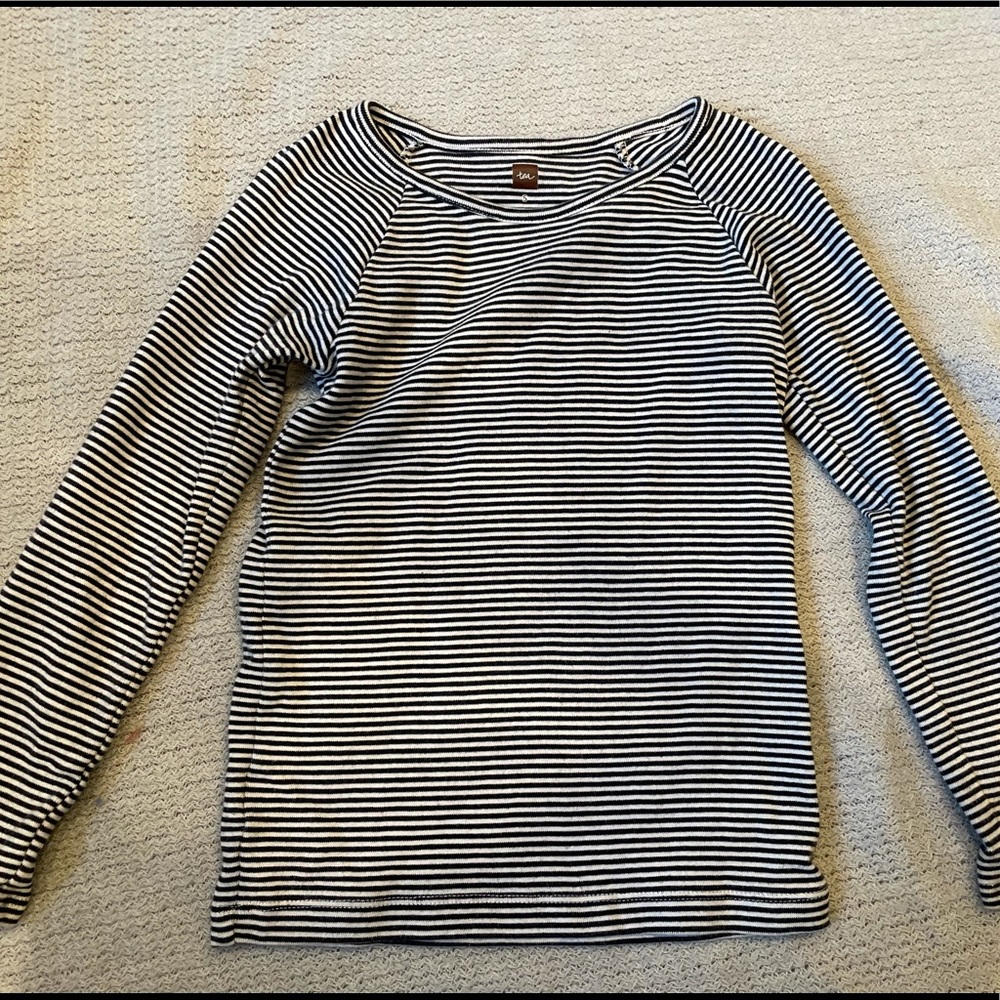 Size 5 Black/white striped Tea collection shirt